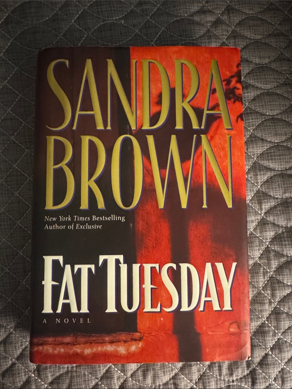 Sandra Brown "Fat Tuesday" Hardcover - Red & Black Cover